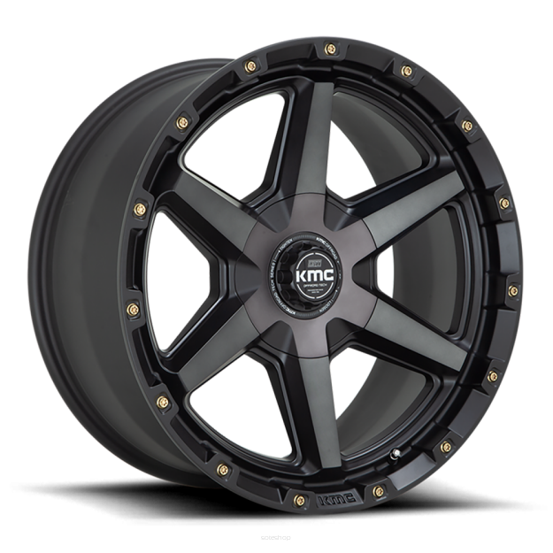 Felga aluminiowa KM101 Tempo Satin Black W/ Gray Tint KMC
