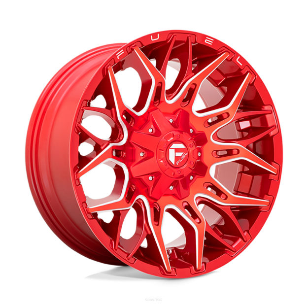 Felga aluminiowa D771 Twitch Candy RED Milled Fuel