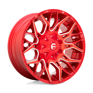Felga aluminiowa D771 Twitch Candy RED Milled Fuel