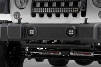 Reflektory LED Przeciwmgielne Czarny Panel Rough Country (para) Wrangler JK 07-09 - 2