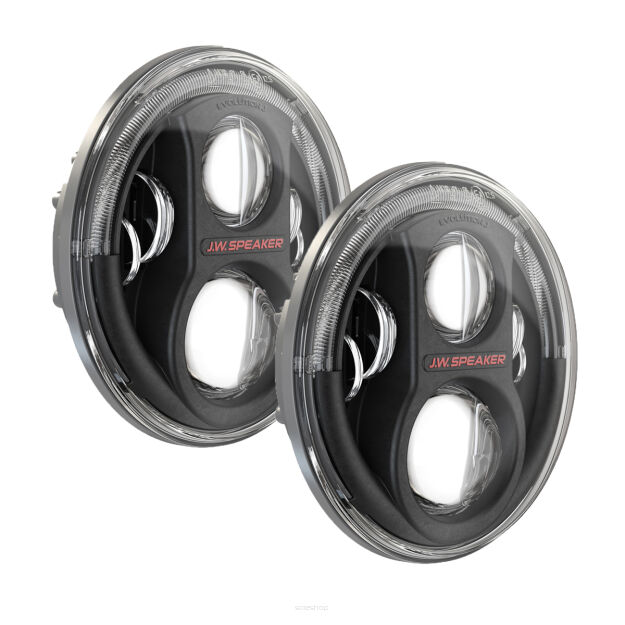Reflektory przednie LED JW Speaker 8700 Evolution J2 Czarne - Jeep Wrangler TJ/LJ