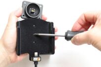Uchwyt do Apple iPhone Xr z wbudowanym kablem USB oraz ładowarką samochodową - 5