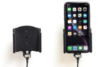 Uchwyt do Apple iPhone Xr z wbudowanym kablem USB oraz ładowarką samochodową - 8
