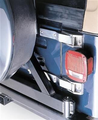 Chromowane Zawiasy klapy tylnej Smittybilt - Jeep Wrangler YJ