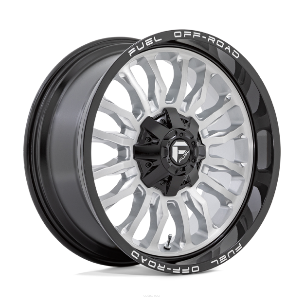 Felga aluminiowa D798 ARC Silver Brushed Face W/ Milled Black Lip FUEL