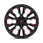 Felga aluminiowa D823 Flame Gloss Black Milled W/ Candy RED Fuel - 3