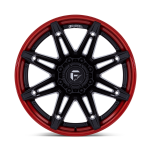 Felga aluminiowa FC401 BRAWL Matte Black W/ Candy Red Lip FUEL - 2