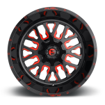 Felga aluminiowa D612 Stroke Gloss Black/Red Tinted Clear Fuel - 3