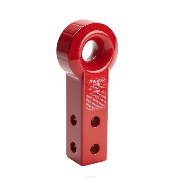 7075 Aluminium Rope Friendly Recovery Hitch Extended - Red Prismatic