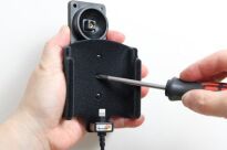 Uchwyt do Apple iPhone 8 z wbudowaną ładowarką samochodową do instalacji na stałe - 3