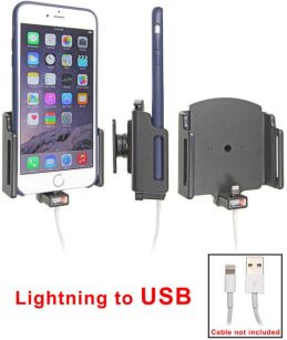 Uchwyt do Apple iPhone Xs Max w cienkim futerale z możliwością wpięcia kabla lightning USB