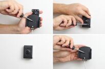 Uchwyt regulowany do Apple iPhone Xs w futerale lub obudowie o wymiarach: 62-77 mm (szer.), 2-10 mm (grubość) z możliwością wpięcia kabla lightning USB - 5