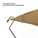 Namiot dachowy Vickywood Mighty Oak Light / Grafitowo - Piaskowy - 6