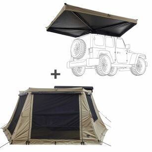 Markiza zadaszenie VICKYWOOD LIGHT LEAF 200 cm Prawa + ściany