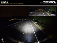 Zestaw lampy LAZER Linear 18 - z systemem montażu w fabrycznym grillu - Toyota Tacoma TRD (2024 -) - 4