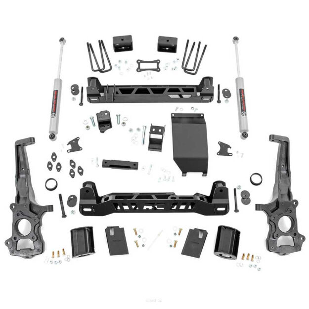 Zestaw zawieszenia dla modeli z fabrycznymi aluminiowymi zwrotnicami Rough Country Lift 6