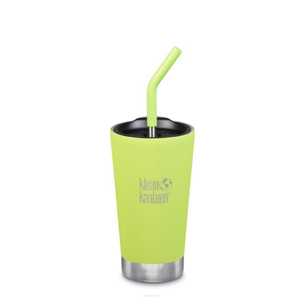Termiczny kubek ze słomką Tumbler Vacuum Insulated 473ml Żółty KLEAN KANTEEN