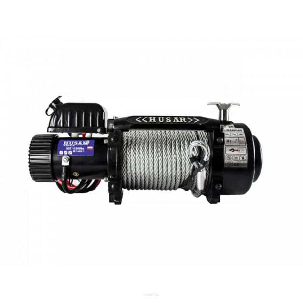 WYCIĄGARKA ELEKTRYCZNA HUSAR WINCH BST 13500lbs EN 14992-1 12V lina stalowa