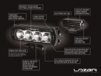 Zestaw dwóch lamp LAZER ST4 Evolution z systemem montażu w fabrycznym grillu - Toyota Hilux Dakar/Invincible (2018 -) - 9