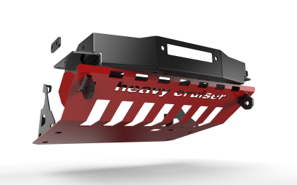 Jeep Grand Cherokee WK WH 2005-2010 3.0 crd diesel osłona czołowa z płytą montażową wyciągarki czerwona