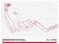 Snorkel, wlot powietrza Bravo TOYOTA LAND CRUISER 150 SERIES PRADO (2009 - ) - 3