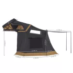 Namiot dachowy Vickywood Mighty Oak Light 165 / Grafitowo - Żółty - 8