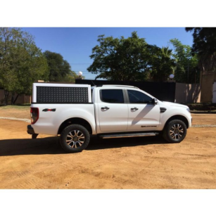 Zabudowa Bushtech Ford Ranger (2012-2022)-Super Cab Gładkie Aluminium