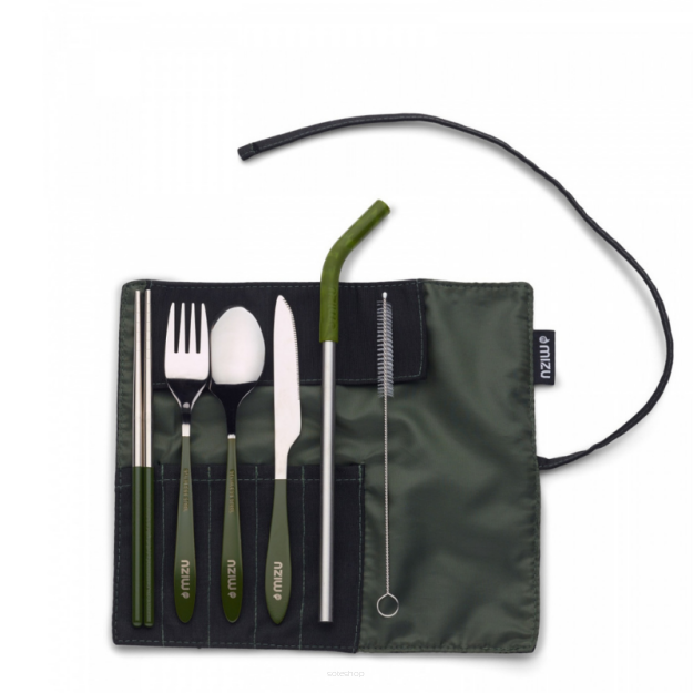 Zestaw sztućców turystycznych Urban Cutlery zielony Mizu