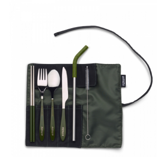 Zestaw sztućców turystycznych Urban Cutlery zielony Mizu