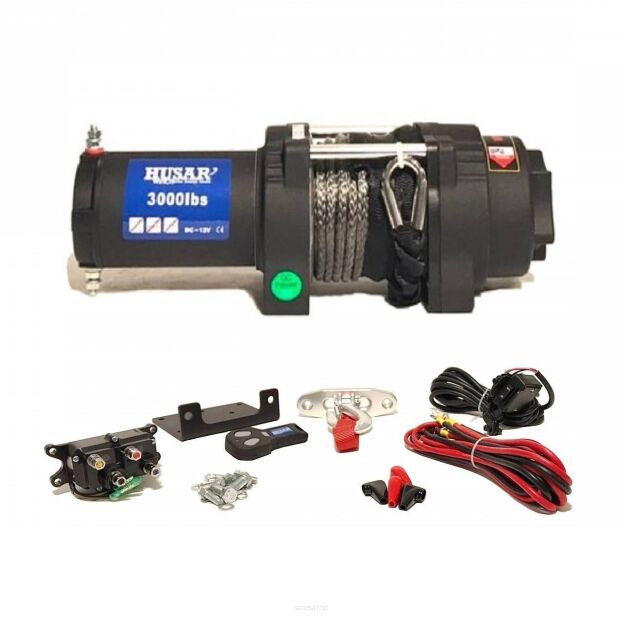 Wyciągarka elektryczna ATV Husar Winch BST S 3000lb 12V Syntetyk 1,3 T