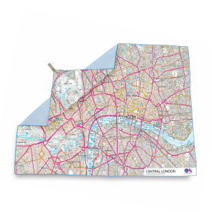 Ręcznik szybkoschnący LIFEVENTURE 150x90 SoftFibre - Mapa Centrum Londynu