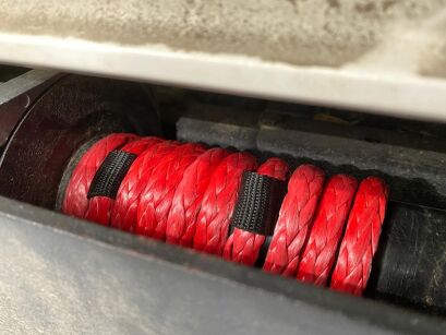 Saber 13,500kg – 12mm SaberPro® Comp Spec Red Single Braided Winch Rope – 50M