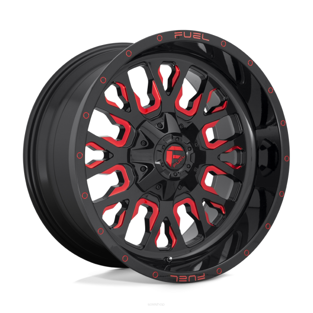 Felga aluminiowa D612 STROKE Gloss Black Red Tinted Clear FUEL