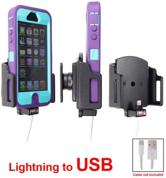 Uchwyt do Apple iPhone 5 & iPhone 5S & iPhone SE w futerale z możliwością wpięcia kabla lightning USB
