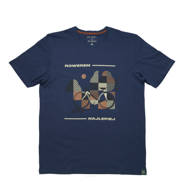 T-shirt męski Rowerem najlepiej XL Rejbel