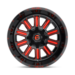 Felga aluminiowa D621 HARDLINE Gloss Black Red Tinted Clear FUEL - 2