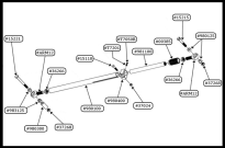 Drążek Panharda teleskopowy przód JKS Lift 0-6