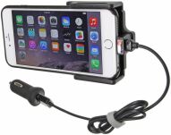 Uchwyt regulowany do Apple iPhone 6s Plus w futerale lub obudowie o wymiarach: 75-89 mm (szer.), 2-10 mm (grubość) z wbudowanym kablem USB oraz ładowarką samochodową - 2