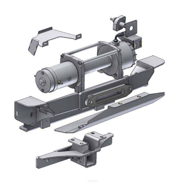 Wyciągarka Alpha 9.9 z zestawem montażowym Horntools - Mitsubishi L200 06-15