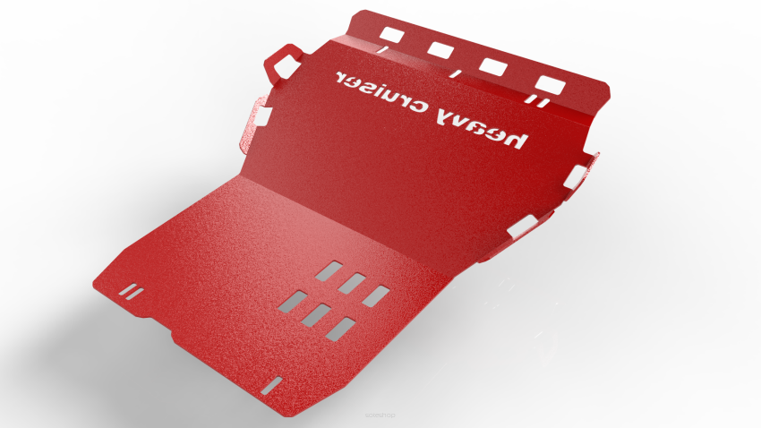 Osłona chłodnic, silnika i przedniego mostu OFFROAD Toyota Land Cruiser 100 J100  4.7 V8 1998-2007 czerwona