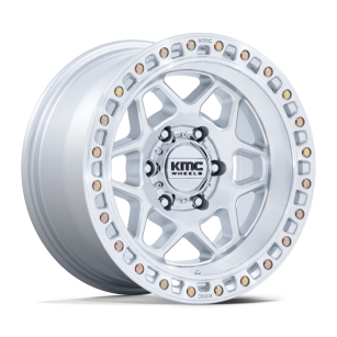 Felga aluminiowa KM553 TORX Gloss Silver W/ Machined Face KMC