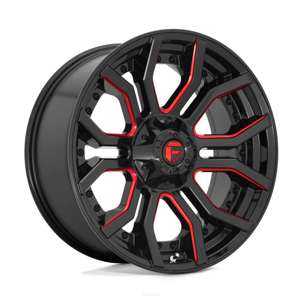 Felga aluminiowa D712 Rage Gloss Black RED Tinted Clear Fuel