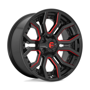 Felga aluminiowa D712 Rage Gloss Black RED Tinted Clear Fuel