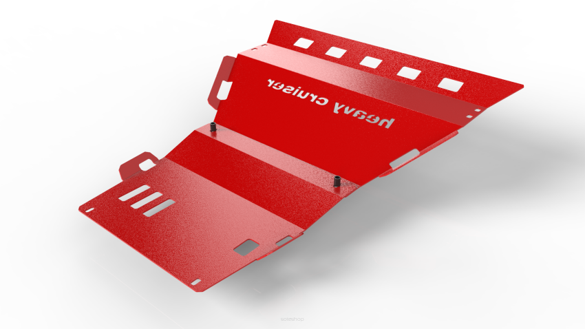 Osłona sinika,chłodnic i przedniego mostu PRESTIGE Toyota Land Cruiser 200 J200 V8 2008-2014 czerwona