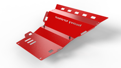 Osłona sinika,chłodnic i przedniego mostu PRESTIGE Toyota Land Cruiser 200 J200 V8 2008-2014 czerwona