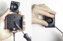 Uchwyt regulowany do Apple iPhone Xr w futerale lub obudowie o wymiarach: 70-83 mm (szer.), 2-10 mm (grubość) z wbudowaną ładowarką samochodową do instalacji na stałe - 3