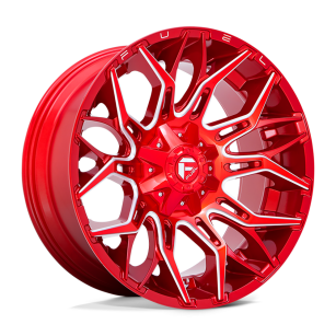 Felga aluminiowa D771 Twitch Candy RED Milled Fuel