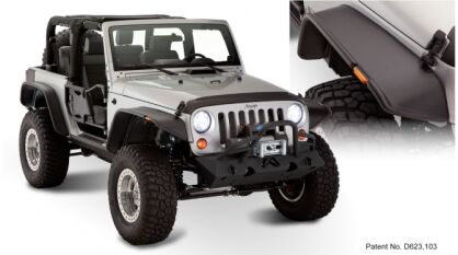 Poszerzenia nadkoli Bushwacker Flat Style - Jeep Wrangler JK 2 drzwi