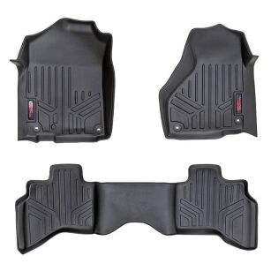Gumowe dywaniki na podłogę DŁUGI tunel środkowy Rough Country - Dodge RAM 1500 12-19 Quad Cab