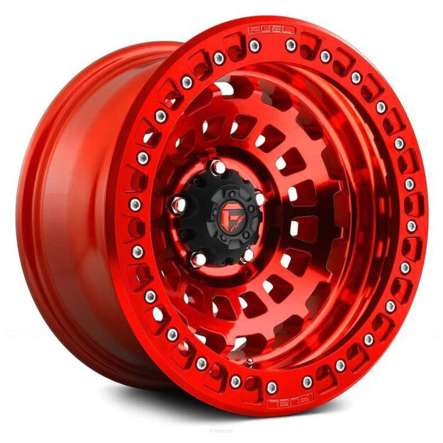 Felga aluminiowa D100 Zephyr Beadlock Candy Red Fuel